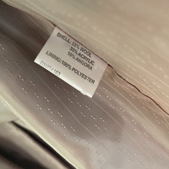 CALVIN KLEIN taupe 10% angora vented button coat!55%wool,10%angora/10 - Picture 5 of 13